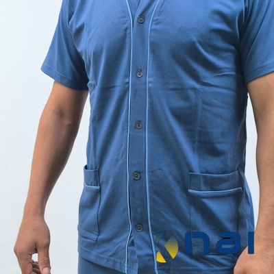 Pijama Camiseiro/Casaco Calção Homem