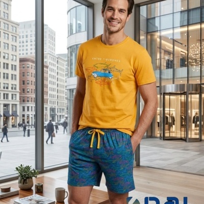 Pijama Calção Tubarão