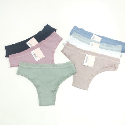 Biquini/ Asa Delta/ Tanga Algodão Renda (Pack7)