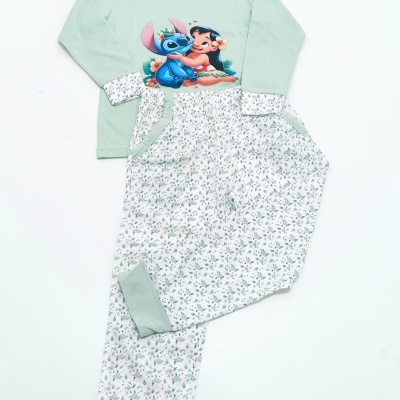 Pijama 100% Algodão menina Stitch