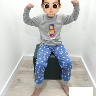 Pijama cardado 100% Algodão Lego