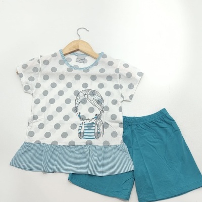 Pijama Calção Boneca 100% Algodão