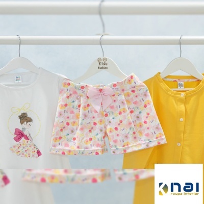 Conjunto 3 Peças - Calção Flores