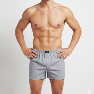 Boxer 100% Algodão c/Botão