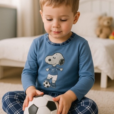 Pijama 100% Algodão Cardado Snoopy