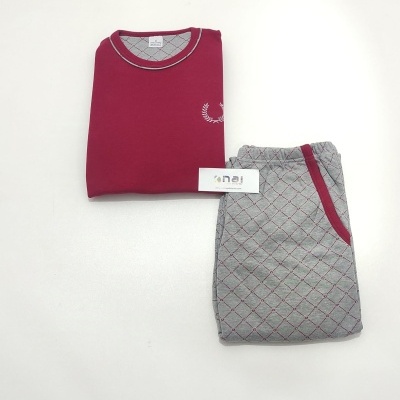 Pijama 100% Algodão Cardado Cotoveleiras