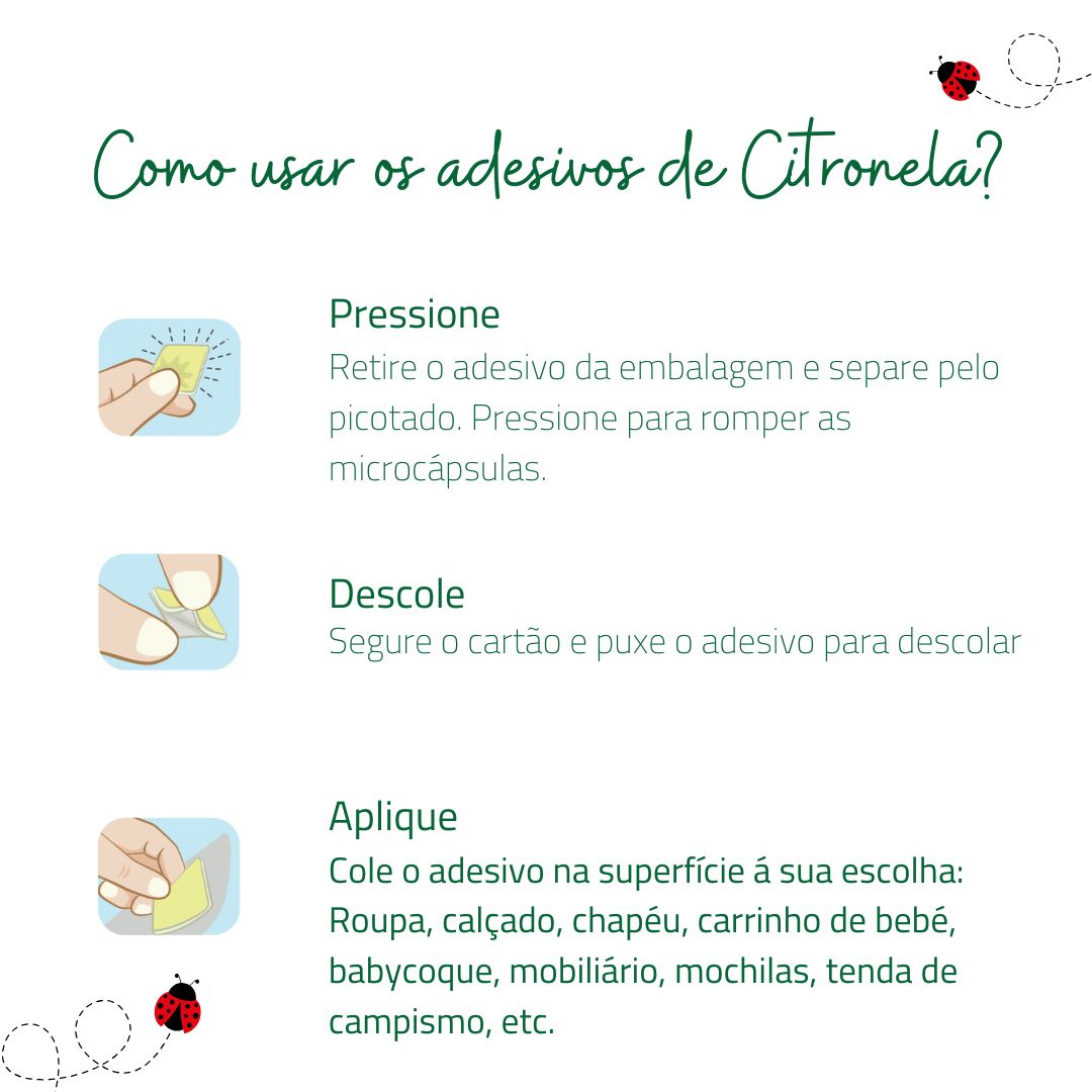 Adesivos Citronela e Eucalipto Limão