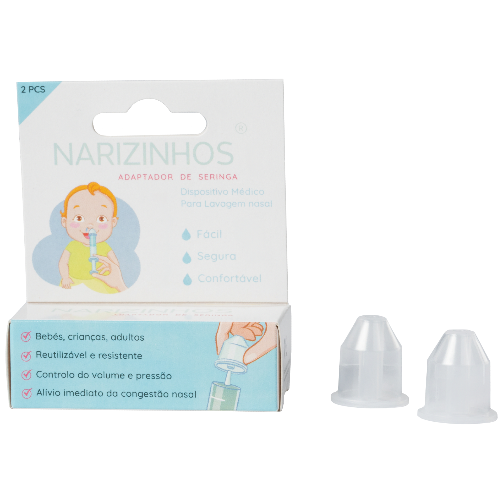 Narizinhos® Adaptador de seringa- Caixa 2 adaptadores