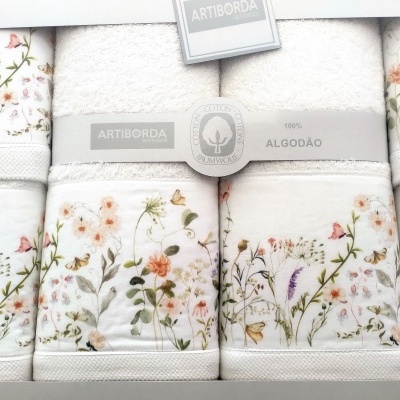 JOGO TOALHAS FELPO PREMIUM (6 Pcs) 500 GrsM2, SPRING BLOSSOM JOGO TOALHAS FELPO PREMIUM (6 Pcs) 500 GrsM2, SPRING BLOSSOM