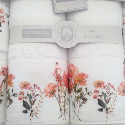JOGO TOALHAS FELPO PREMIUM (6 Pcs) 500 GrsM2, SPRING BLOSSOM JOGO TOALHAS FELPO PREMIUM (6 Pcs) 500 GrsM2, SPRING BLOSSOM