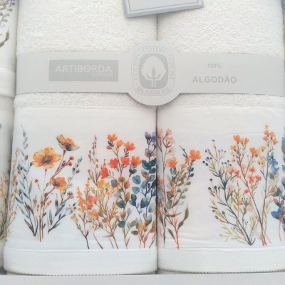 JOGO TOALHAS FELPO PREMIUM (6 Pcs) 500 GrsM2, SPRING BLOSSOM JOGO TOALHAS FELPO PREMIUM (6 Pcs) 500 GrsM2, SPRING BLOSSOM