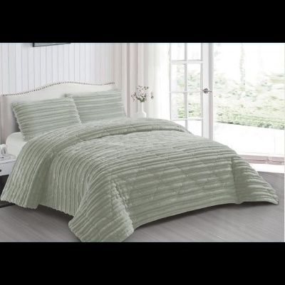 Edredom Velur e pelo de borrego Jacquard,   Belmanta