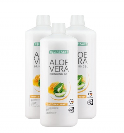 Set Triplo Gel Bebível Aloé Vera de Mel (3 x 1000ml)