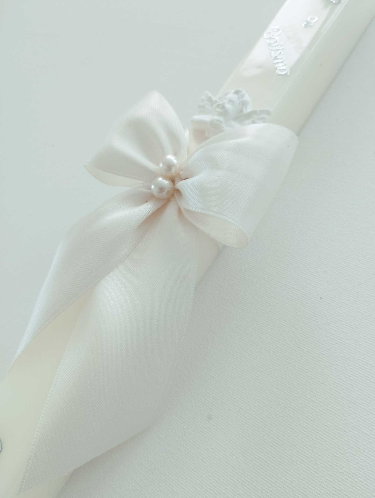 Vela Batismo Quadrada Pérola Vela Batismo Quadrada Pérola