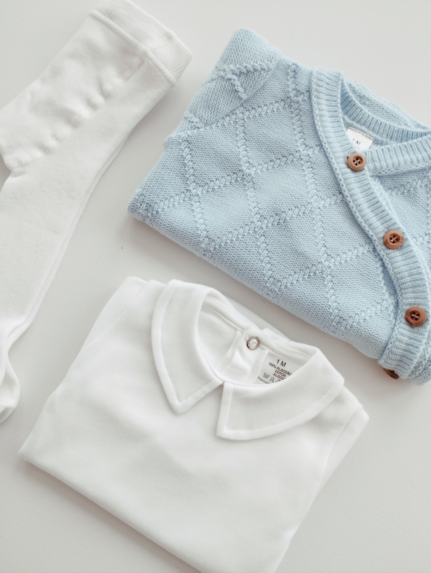 Conjunto de 3 Peças para Bebé – Fofo Azul bebé, Body e Collant Conjunto de 3 Peças para Bebé – Fofo Azul bebé, Body e Collant