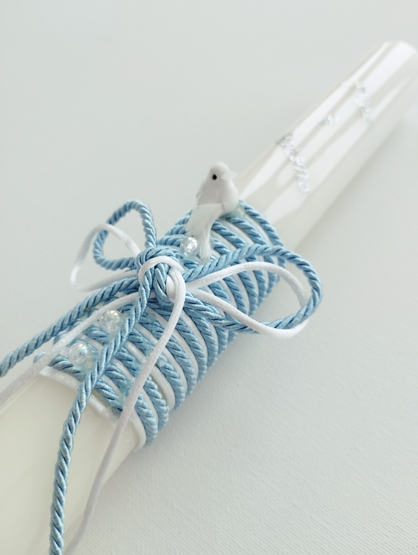 Vela Batismo Redonda Azul Vela Batismo Redonda Azul