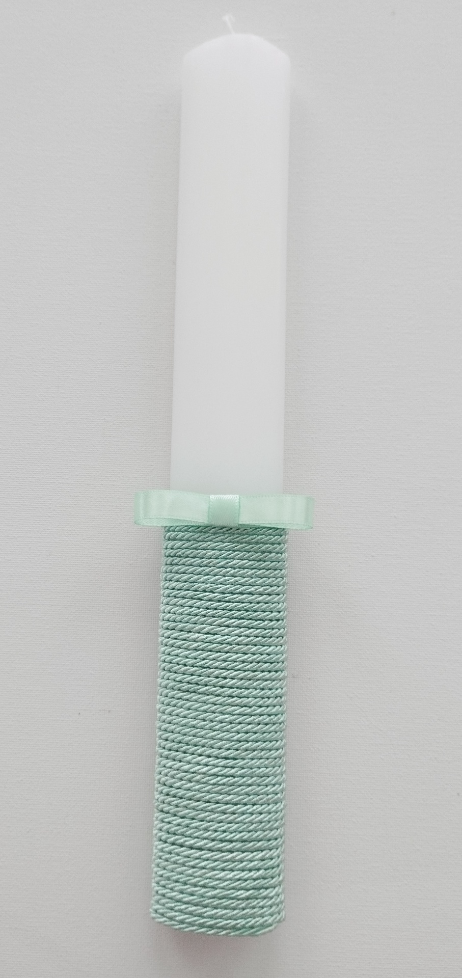 Vela Batismo Oval Verde Água Vela Batismo Oval Verde Água