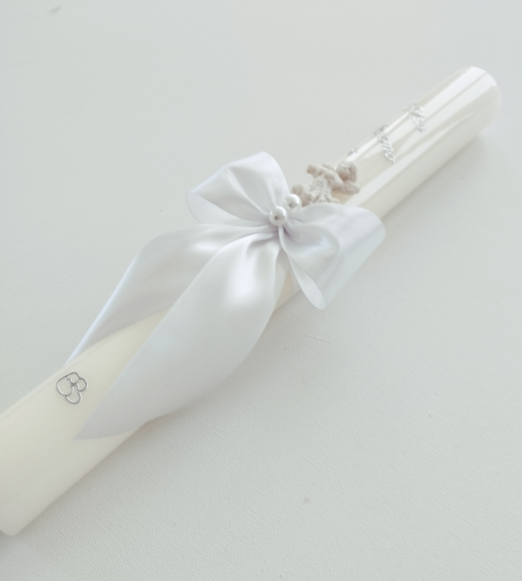 Vela Batismo Redonda Branca Vela Batismo Redonda Branca