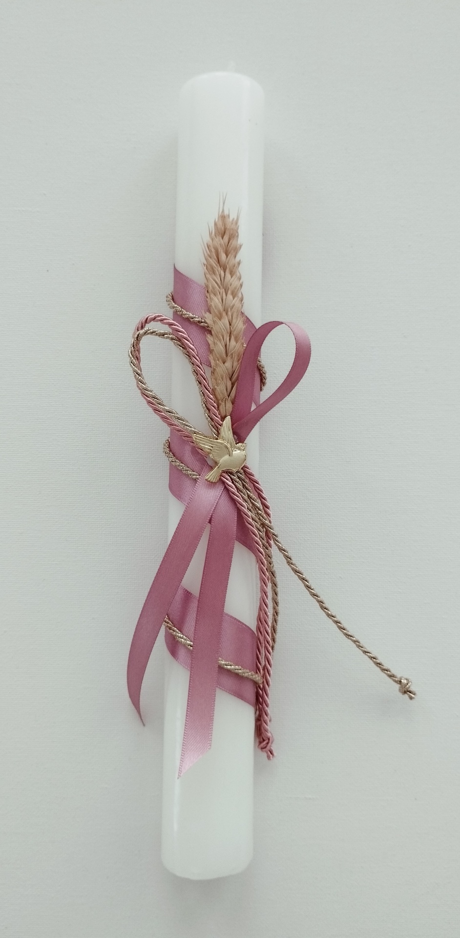 Vela Batismo Redonda Rosa Velho Vela Batismo Redonda Rosa Velho