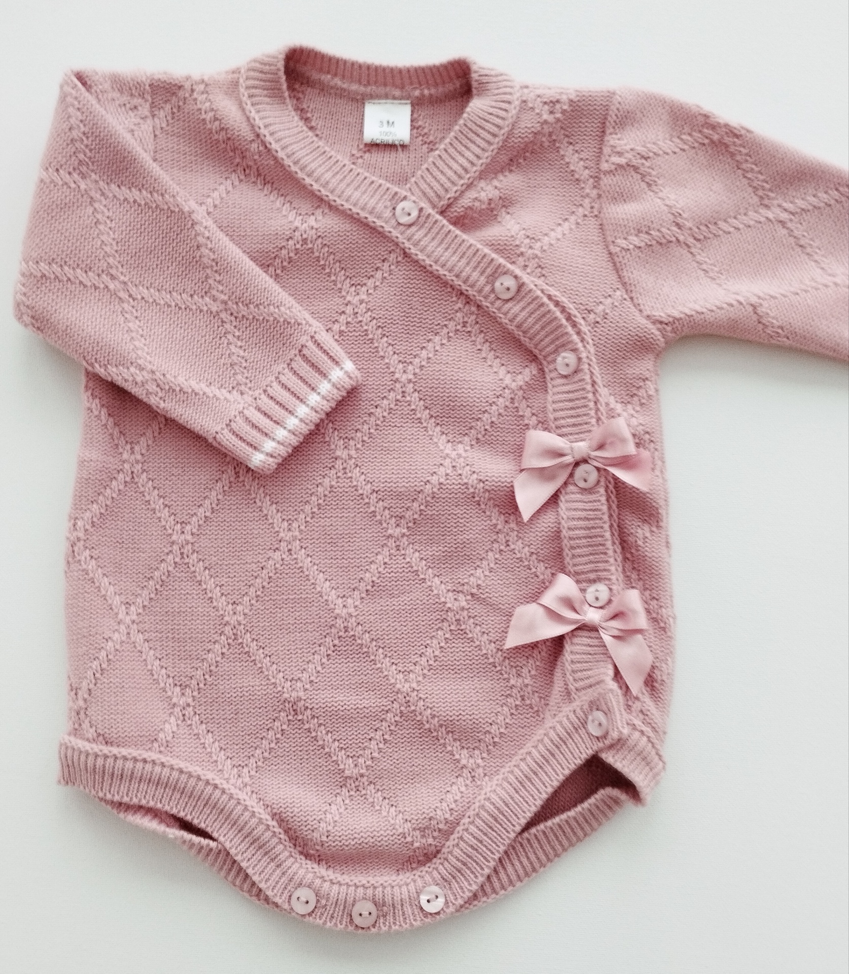 Conjunto de 3 Peças para Bebé – Fofo Rosa Velho, Body e Collant Conjunto de 3 Peças para Bebé – Fofo Rosa Velho, Body e Collant