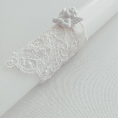 Vela Batismo Redonda Pérola