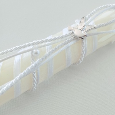 Vela Batismo Oval Branca