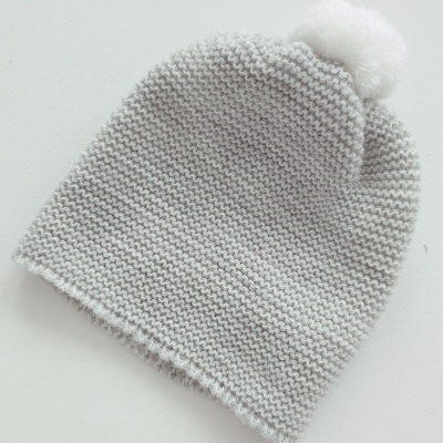 Conjunto em malha para bebé Cinza