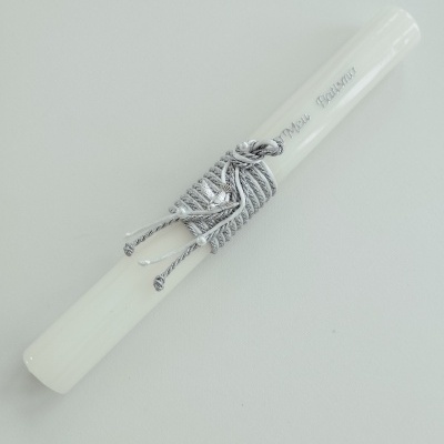 Vela Batismo Redonda Cinza Vela Batismo Redonda Cinza