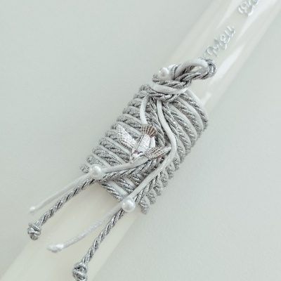 Vela Batismo Redonda Cinza Vela Batismo Redonda Cinza