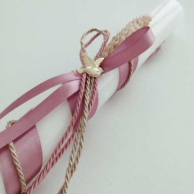 Vela Batismo Redonda Rosa Velho