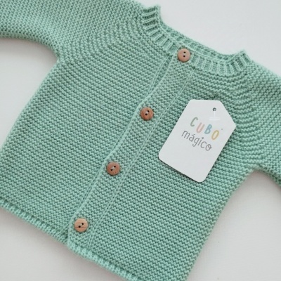 Casaco de malha para bebé Verde