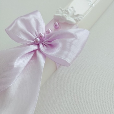 Vela Batismo Quadrada Lilás Vela Batismo Quadrada Lilás