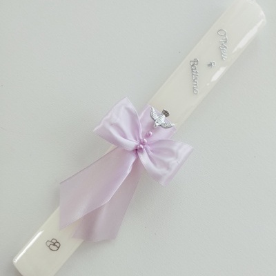 Vela Batismo Oval Lilás