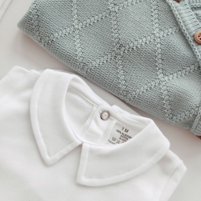 Conjunto de 3 Peças para Bebé – Fofo Verde, Body e Collant Conjunto de 3 Peças para Bebé – Fofo Verde, Body e Collant