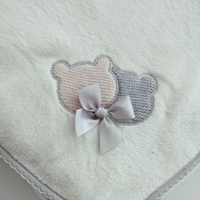 Manta polar para bebé Cinza