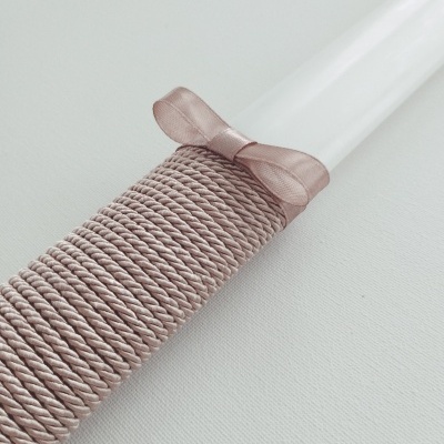 Vela Batismo Oval Areia