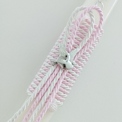 Vela Batismo Quadrada Rosa Vela Batismo Quadrada Rosa