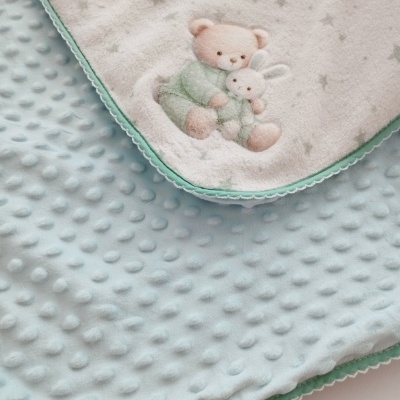 Manta polar para bebé Verde