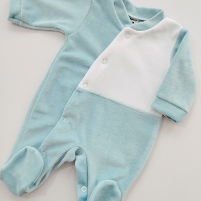 Conjunto Primeira Roupinha Personalizado Azul Turquesa