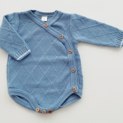 Conjunto de 3 Peças para Bebé – Fofo Azul, Body e Collant