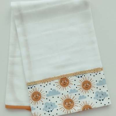 Conjunto Primeira Roupinha Personalizado Amarelo Torrado