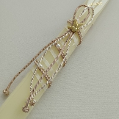 Vela Batismo Oval Pérola