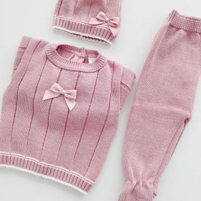 Conjunto em Malha para Bebé  3 Peças