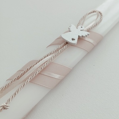 Vela Batismo Oval Pérola