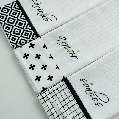 Conjunto 3 Panos de Cozinha Bordados