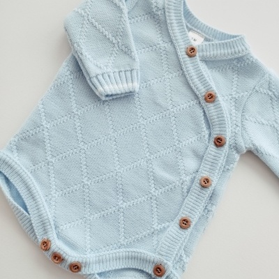 Conjunto de 3 Peças para Bebé – Fofo Azul bebé, Body e Collant Conjunto de 3 Peças para Bebé – Fofo Azul bebé, Body e Collant