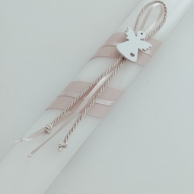 Vela Batismo Oval Pérola