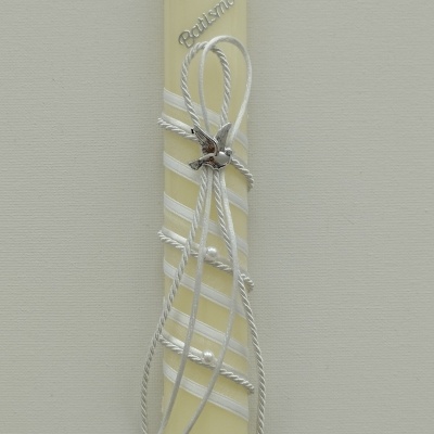 Vela Batismo Oval Branca