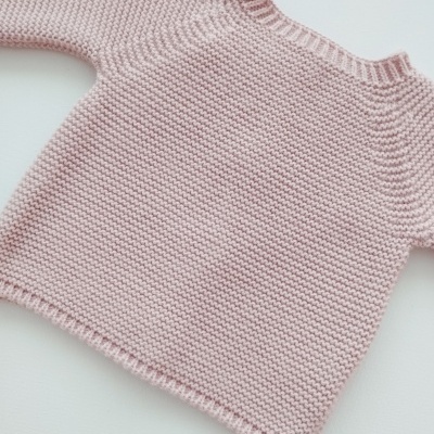 Casaco  de malha para Bebé Rosa Velho