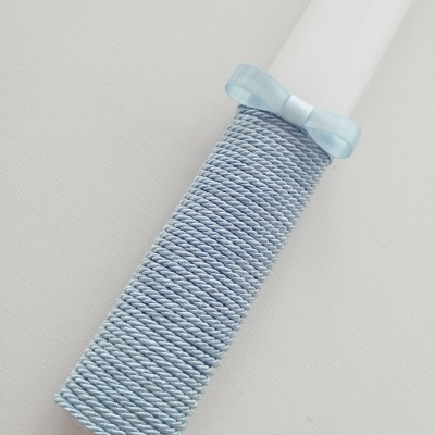 Vela Batismo Oval Azul